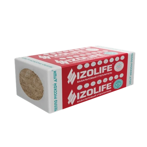 Утеплитель Изолайф IZOLIFE ВЕНТ ОПТИМА (90кг/м3) 1200х600, 30 мм 8пл/5,76м2 0,1728м3