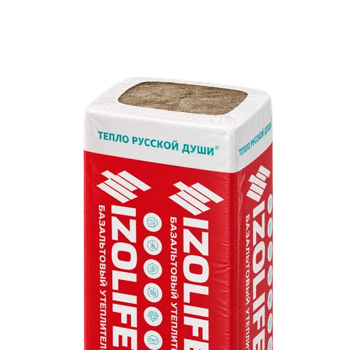 Утеплитель Изолайф IZOLIFE ВЕНТ СТАНДАРТ (80 кг/м3) 1200х600, 100мм 2пл./1,44м2, 0,144 м3